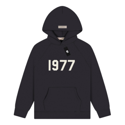 Black 1977 Essentials Hoodie