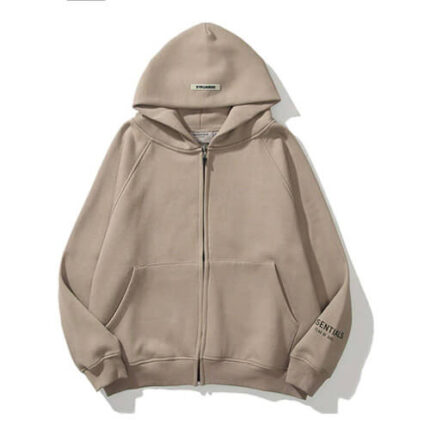 Fear Of God Zipper Style Khaki Hoodie